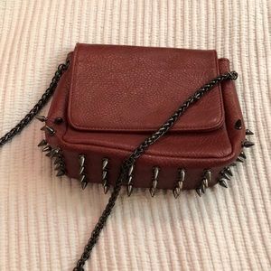 Deena & Ozzy spiked purse with metal chain strap